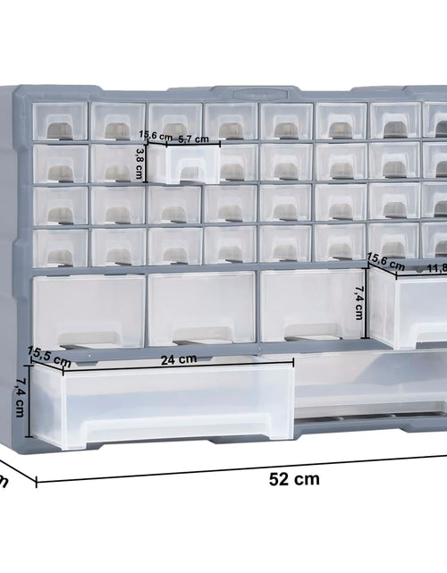 Загрузите изображение в средство просмотра галереи, Organizator cu 40 de sertare, 52 x 16 x 37,5 cm Lando - Lando
