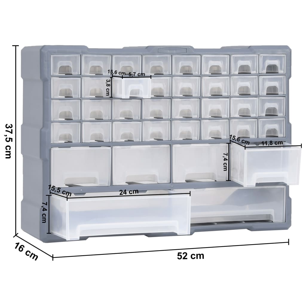 Organizator cu 40 de sertare, 52 x 16 x 37,5 cm Lando - Lando