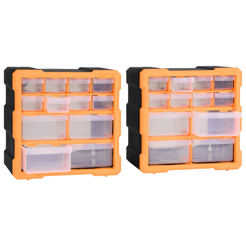 Organizatoare cu 12 sertare, 2 buc., 26,5 x 16 x 26 cm Lando - Lando