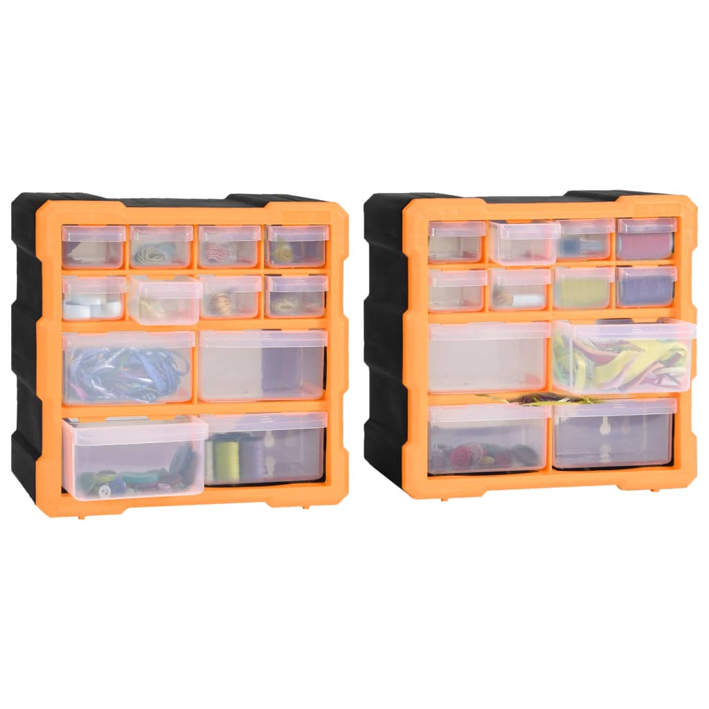 Organizatoare cu 12 sertare, 2 buc., 26,5 x 16 x 26 cm Lando - Lando