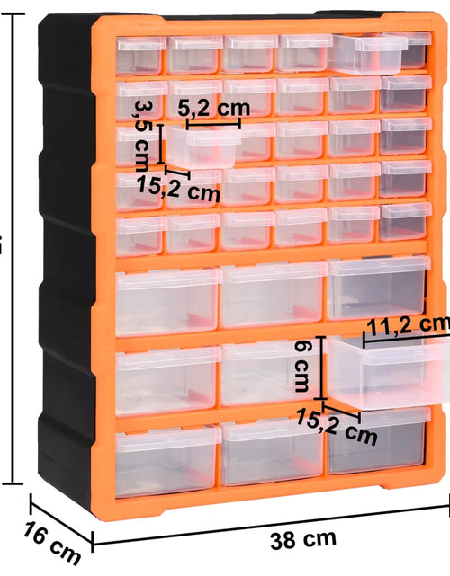 Загрузите изображение в средство просмотра галереи, Organizator cu 39 de sertare, 38 x 16 x 47 cm Lando - Lando
