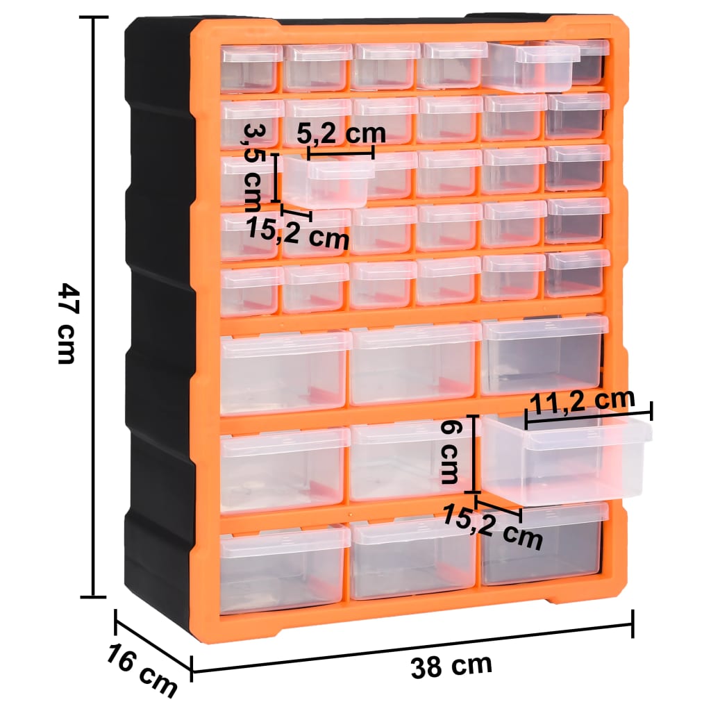 Organizator cu 39 de sertare, 38 x 16 x 47 cm Lando - Lando