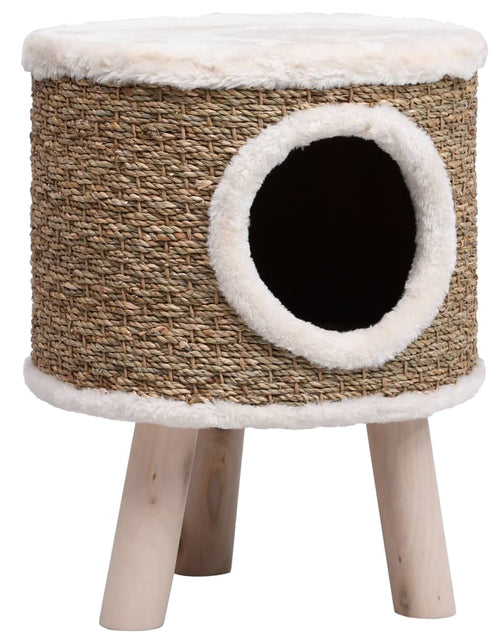 Загрузите изображение в средство просмотра галереи, Căsuță de pisici cu picioare din lemn, 41 cm, iarbă de mare Lando - Lando

