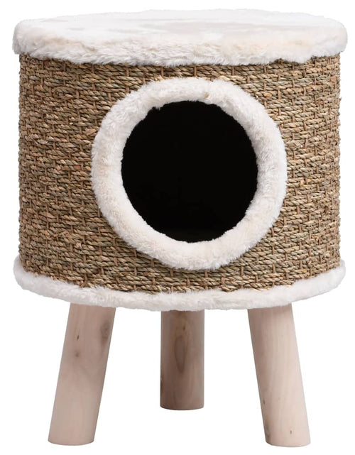 Загрузите изображение в средство просмотра галереи, Căsuță de pisici cu picioare din lemn, 41 cm, iarbă de mare Lando - Lando
