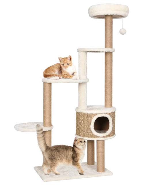 Încărcați imaginea în vizualizatorul Galerie, Ansamblu pisici cu pernă &amp; stâlp de zgâriat 148cm iarbă de mare Lando - Lando
