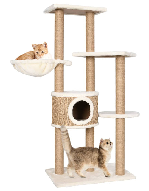Загрузите изображение в средство просмотра галереи, Ansamblu de pisici cu stâlp de zgâriat, 126 cm, iarbă de mare Lando - Lando
