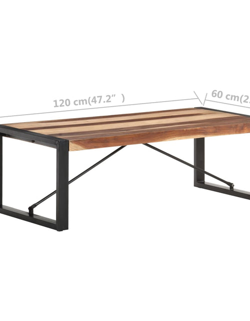 Загрузите изображение в средство просмотра галереи, Măsuță de cafea, 120x60x40 cm, lemn masiv finisaj sheesham Lando - Lando
