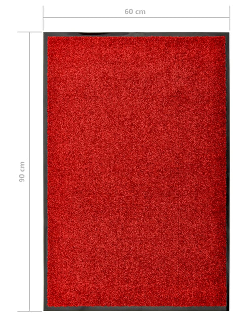 Încărcați imaginea în vizualizatorul Galerie, Covoraș de ușă lavabil, roșu, 60 x 90 cm Lando - Lando
