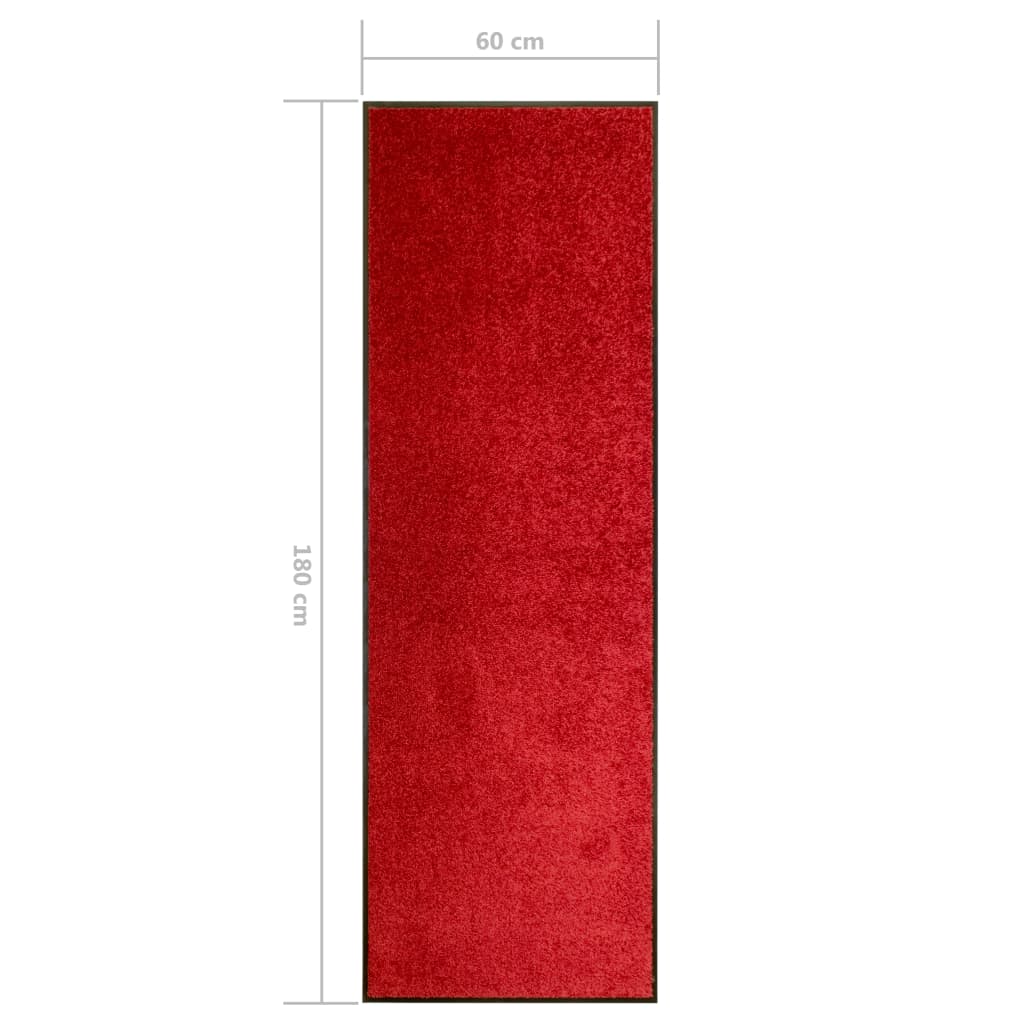 Covoraș de ușă lavabil, roșu, 60 x 180 cm Lando - Lando