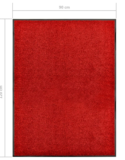 Загрузите изображение в средство просмотра галереи, Covoraș de ușă lavabil, roșu, 90 x 120 cm Lando - Lando
