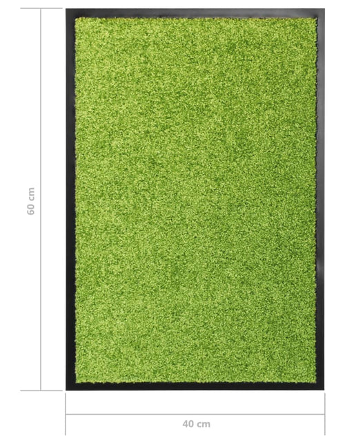 Încărcați imaginea în vizualizatorul Galerie, Covoraș de ușă lavabil, verde, 40 x 60 cm Lando - Lando
