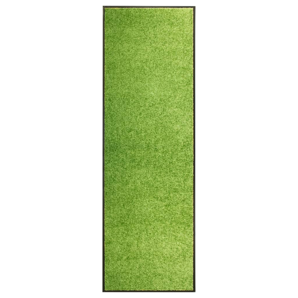 Covoraș de ușă lavabil, verde, 60 x 180 cm - Lando