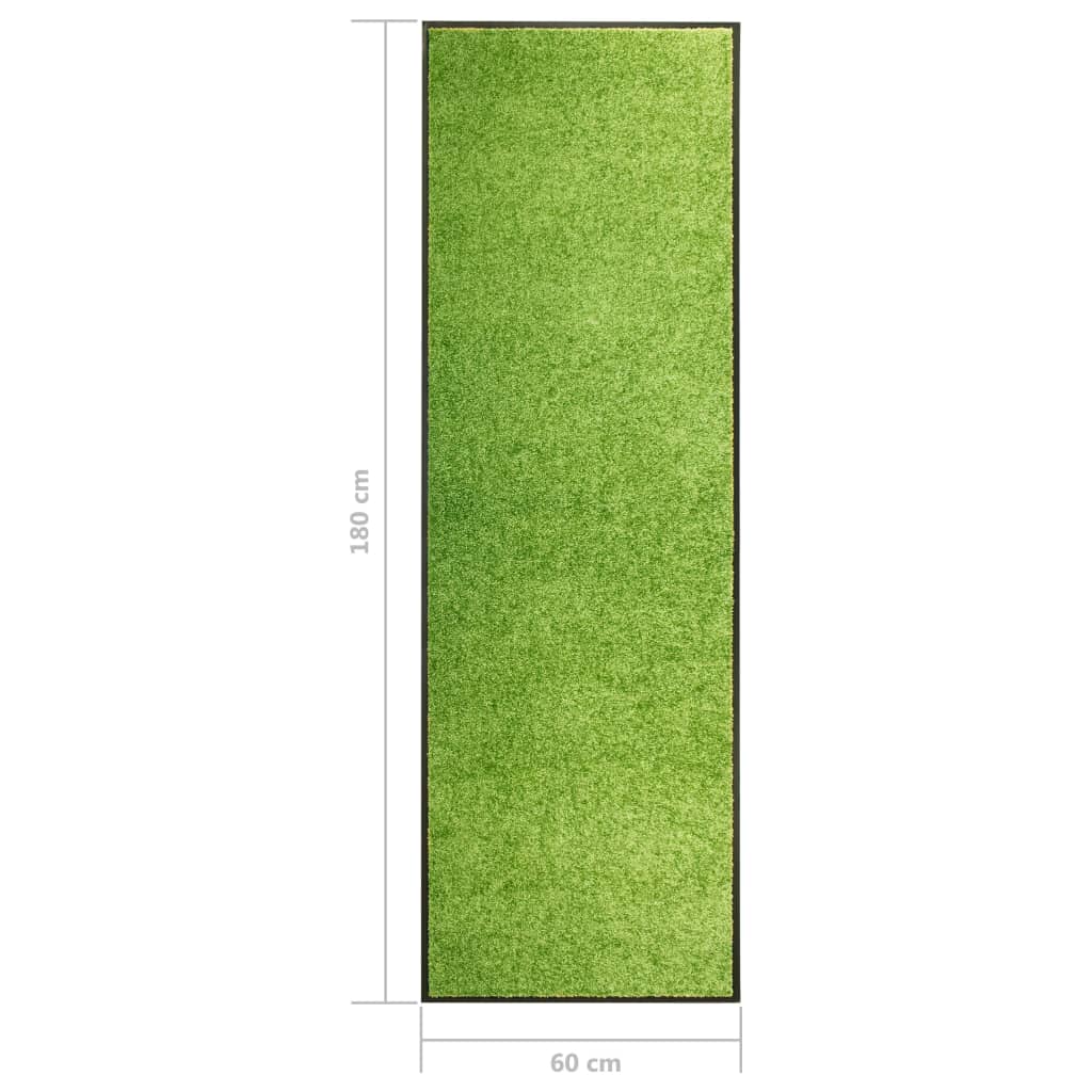 Covoraș de ușă lavabil, verde, 60 x 180 cm - Lando