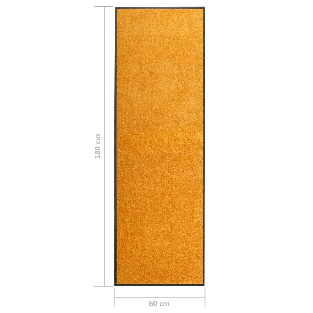 Covoraș de ușă lavabil, portocaliu, 60 x 180 cm - Lando