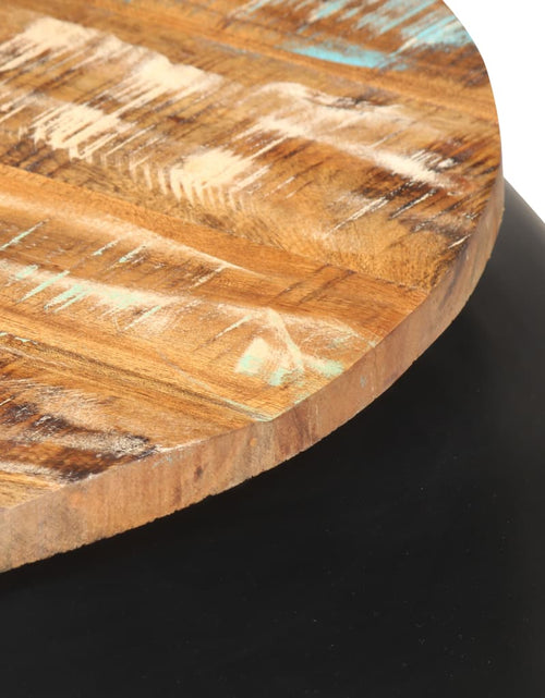Загрузите изображение в средство просмотра галереи, Măsuță de cafea, negru, 68x68x30 cm, lemn masiv reciclat Lando - Lando
