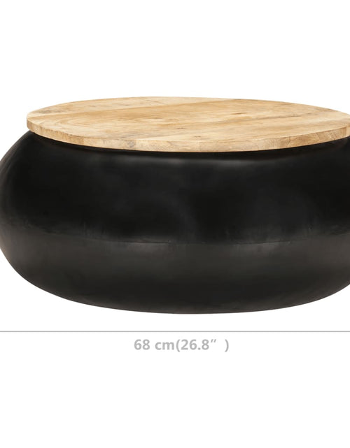 Încărcați imaginea în vizualizatorul Galerie, Măsuță de cafea, negru, 68 x 68 x 30 cm, lemn masiv de mango Lando - Lando
