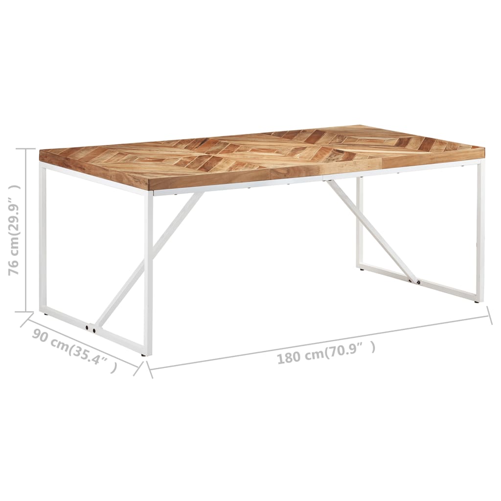 Masă de bucătărie, 180x90x76 cm, lemn masiv acacia & mango - Lando