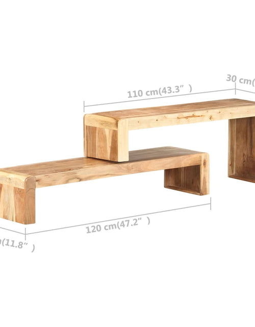 Загрузите изображение в средство просмотра галереи, Comodă TV, 2 piese, lemn masiv de acacia Lando - Lando
