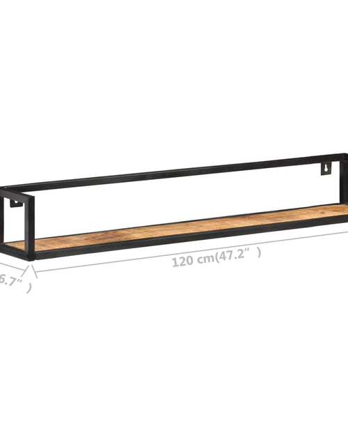 Încărcați imaginea în vizualizatorul Galerie, Rafturi de perete, 2 buc., 120 cm, lemn de mango nefinisat Lando - Lando
