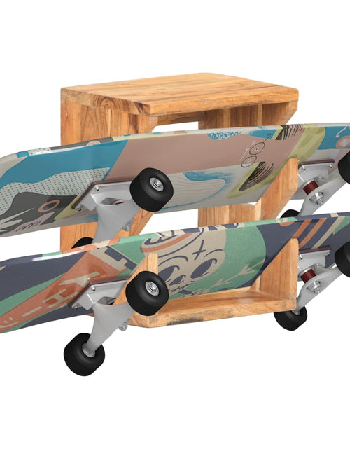 Загрузите изображение в средство просмотра галереи, Suport skateboard de perete 25x20x30 cm lemn masiv de acacia - Lando
