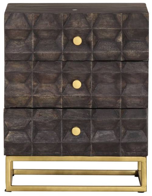 Загрузите изображение в средство просмотра галереи, Noptieră, 40x30x50 cm, negru, lemn masiv de mango - Lando
