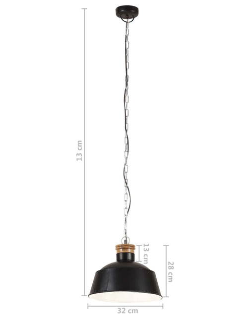 Загрузите изображение в средство просмотра галереи, Lampă suspendată industrială, negru, 32 cm, E27 - Lando
