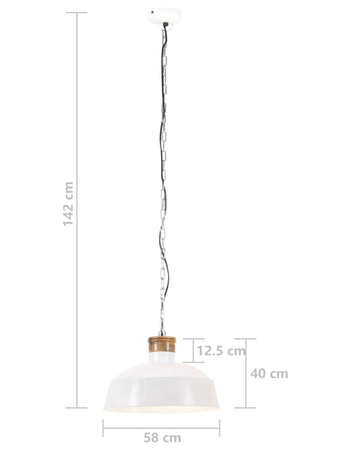 Încărcați imaginea în vizualizatorul Galerie, Lampă suspendată industrială, alb, 58 cm, E27 Lando - Lando
