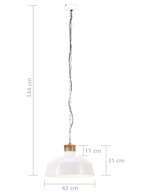 Загрузите изображение в средство просмотра галереи, Lampă suspendată industrială, alb, 42 cm, E27 Lando - Lando
