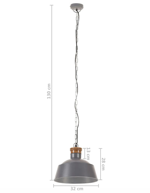 Încărcați imaginea în vizualizatorul Galerie, Lampă suspendată industrială, gri, 32 cm, E27 Lando - Lando
