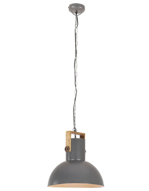 Încărcați imaginea în vizualizatorul Galerie, Lampă suspendată industrială, 25 W, gri, 52 cm, mango E27, rotund Lando - Lando

