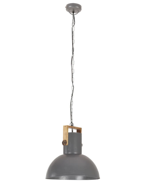 Încărcați imaginea în vizualizatorul Galerie, Lampă suspendată industrială, 25 W, gri, 52 cm, mango E27, rotund Lando - Lando
