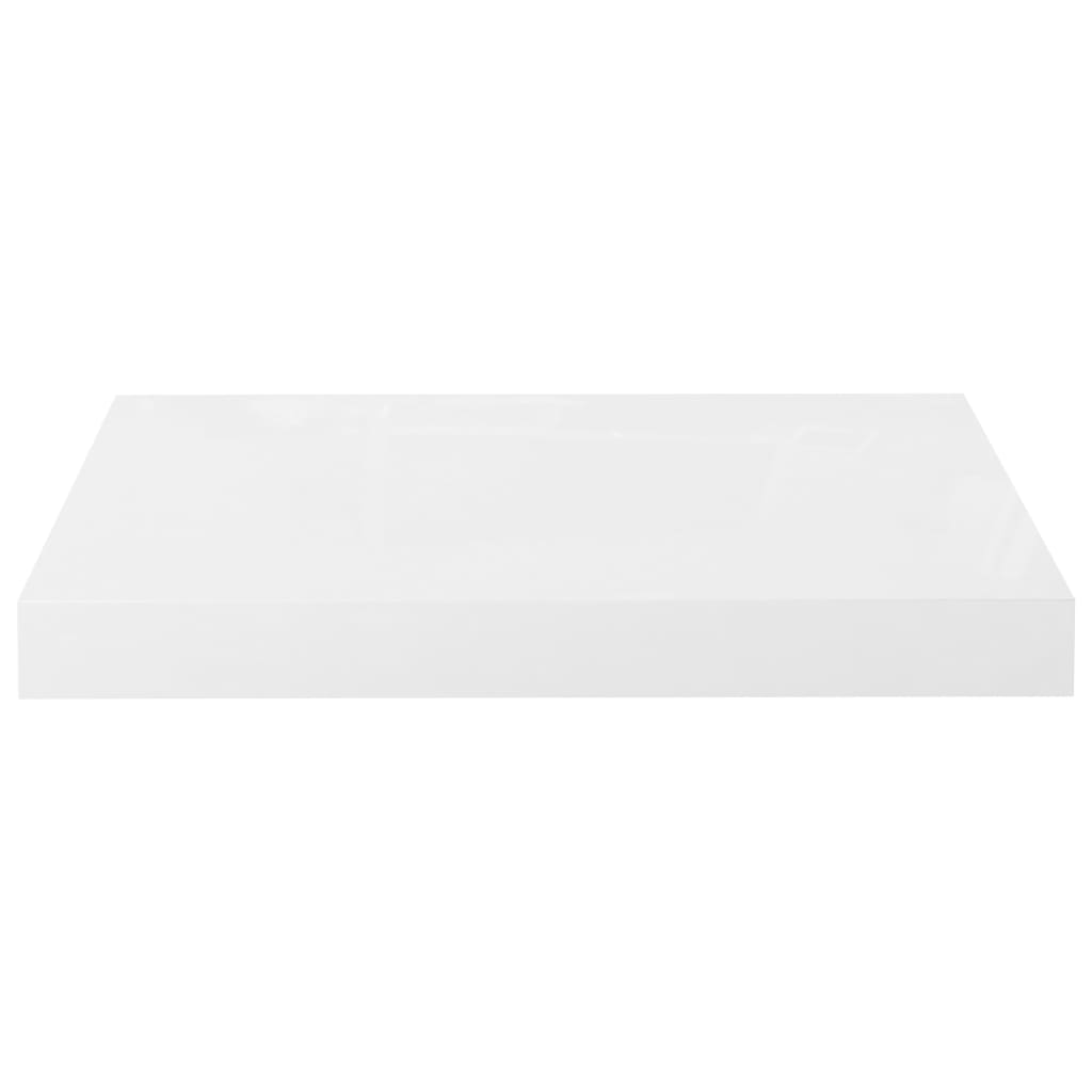 Rafturi de perete, 4 buc., alb extralucios, 40x23x3,8 cm, MDF Lando - Lando