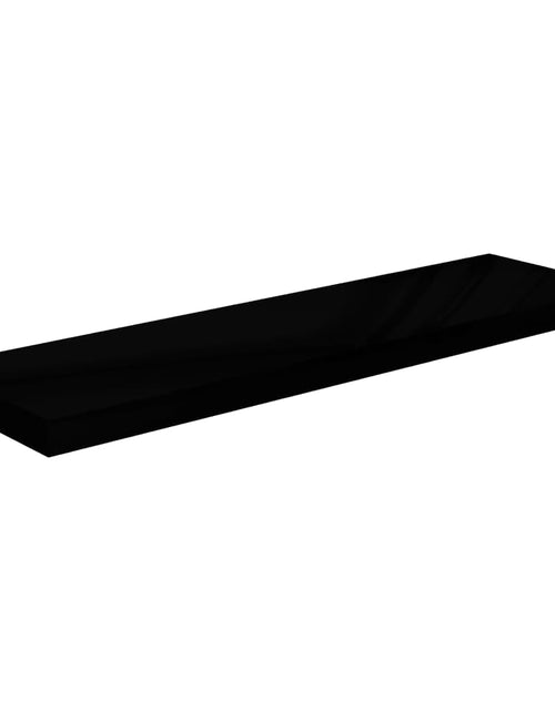 Încărcați imaginea în vizualizatorul Galerie, Rafturi de perete, 2 buc., negru extralucios 90x23,5x3,8 cm MDF Lando - Lando
