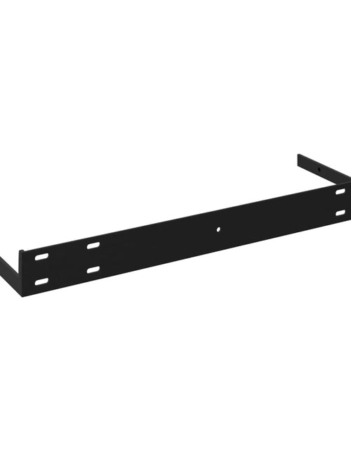 Încărcați imaginea în vizualizatorul Galerie, Rafturi de perete, 2 buc., negru extralucios 90x23,5x3,8 cm MDF Lando - Lando
