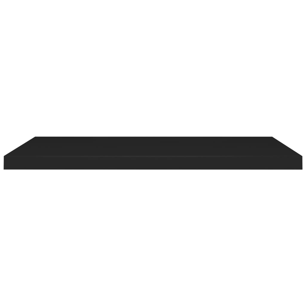 Raft de perete suspendat, negru, 90x23,5x3,8 cm, MDF - Lando