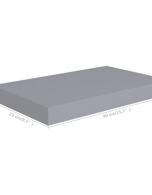 Încărcați imaginea în vizualizatorul Galerie, Rafturi de perete suspendate, 2 buc., gri, 40x23x3,8 cm, MDF Lando - Lando
