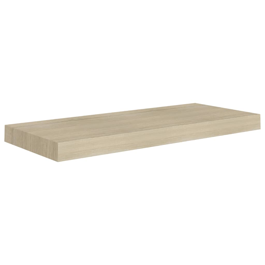 Rafturi de perete suspendate, 2 buc., stejar 60x23,5x3,8 cm MDF Lando - Lando