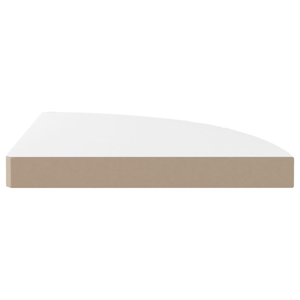 Colțare suspendate, 4 buc., alb extralucios, 35x35x3,8 cm, MDF Lando - Lando