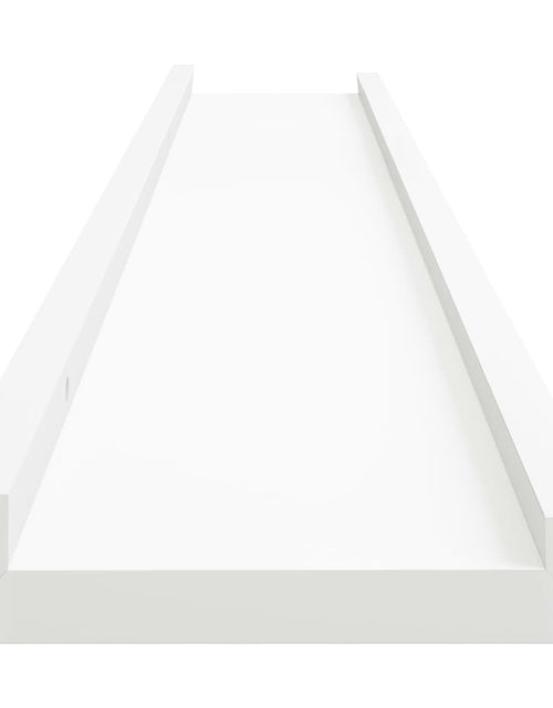 Încărcați imaginea în vizualizatorul Galerie, Rafturi rame foto cu bordură, 2 buc., alb, 80 x 9 x 3 cm, MDF Lando - Lando
