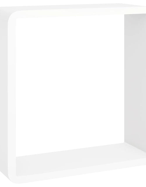 Încărcați imaginea în vizualizatorul Galerie, Rafturi de perete cub, 3 buc., alb, MDF Lando - Lando
