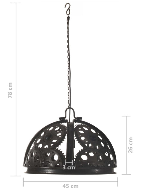 Загрузите изображение в средство просмотра галереи, Lampă de tavan industrială cu lanț, model roată, 45 cm, E27 Lando - Lando
