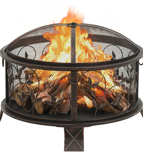 Încărcați imaginea în vizualizatorul Galerie, Lando-Vatră de foc rustică, cu vătrai, 67,5 cm, oțel, XXL- lando.md
