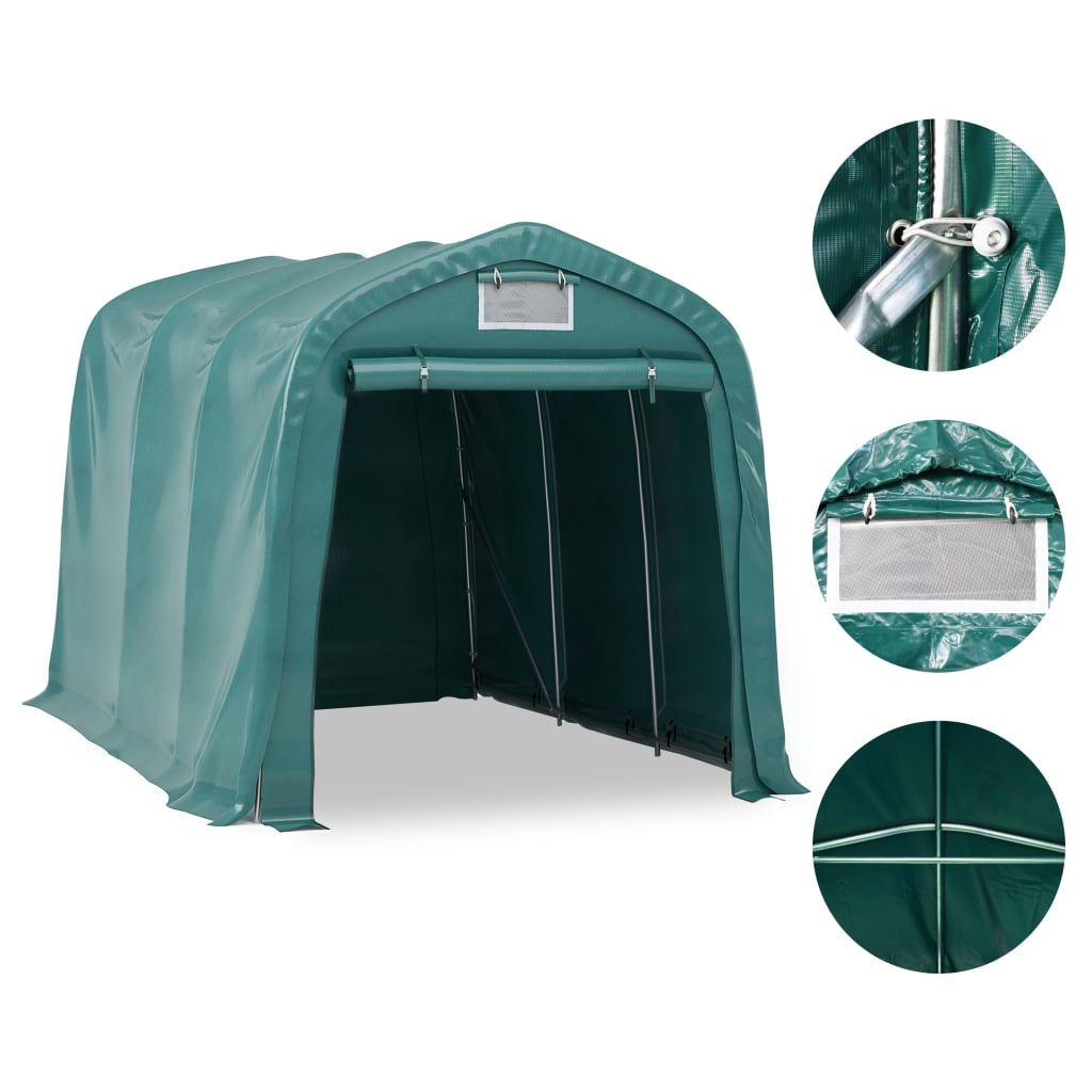 Cort de garaj, verde, 2,4 x 3,6 m, PVC Lando - Lando