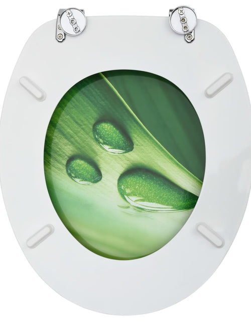 Загрузите изображение в средство просмотра галереи, Scaune WC cu capac, 2 buc., MDF, verde, model stropi de apă Lando - Lando
