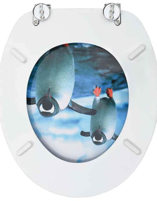 Загрузите изображение в средство просмотра галереи, Scaune WC cu capac, 2 buc., MDF, model pinguin Lando - Lando
