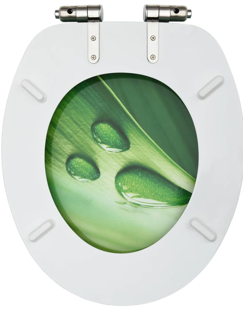 Загрузите изображение в средство просмотра галереи, Scaune WC capac silențios, 2 buc., verde, MDF, model stropi Lando - Lando
