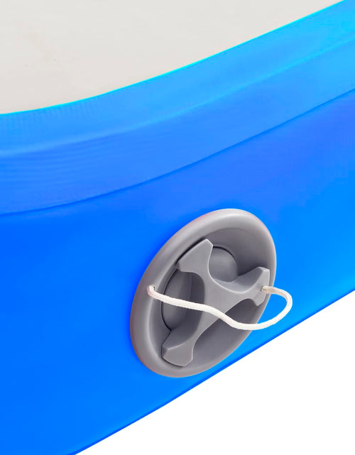 Загрузите изображение в средство просмотра галереи, Saltea gimnastică gonflabilă cu pompă albastru 60x100x10 cm PVC - Lando
