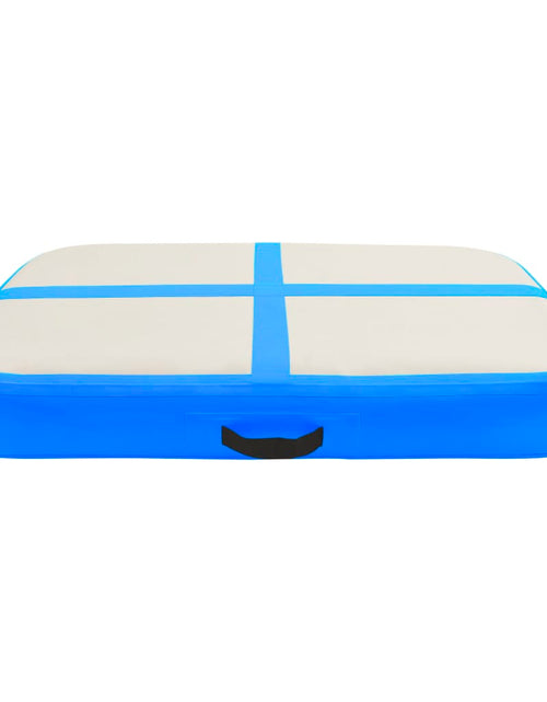 Încărcați imaginea în vizualizatorul Galerie, Saltea gimnastică gonflabilă cu pompă albastru 600x100x20cm PVC - Lando
