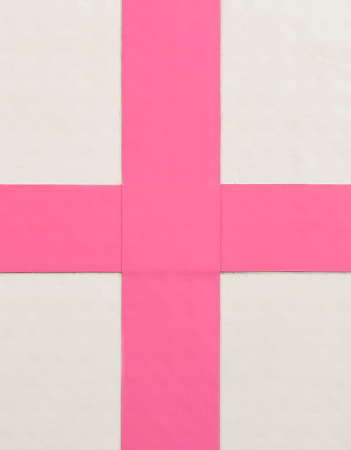 Încărcați imaginea în vizualizatorul Galerie, Saltea gimnastică gonflabilă cu pompă roz 300x100x15 cm PVC - Lando
