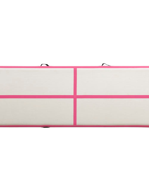 Încărcați imaginea în vizualizatorul Galerie, Saltea gimnastică gonflabilă cu pompă roz 400x100x15 cm PVC Lando - Lando
